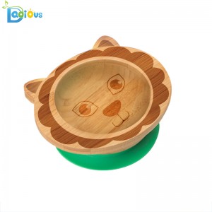 Vlastní logo Zůstaňte secí talíře pro batolata Bambusová dětská deska Sací BPA Bambusová dětská deska zdarma
